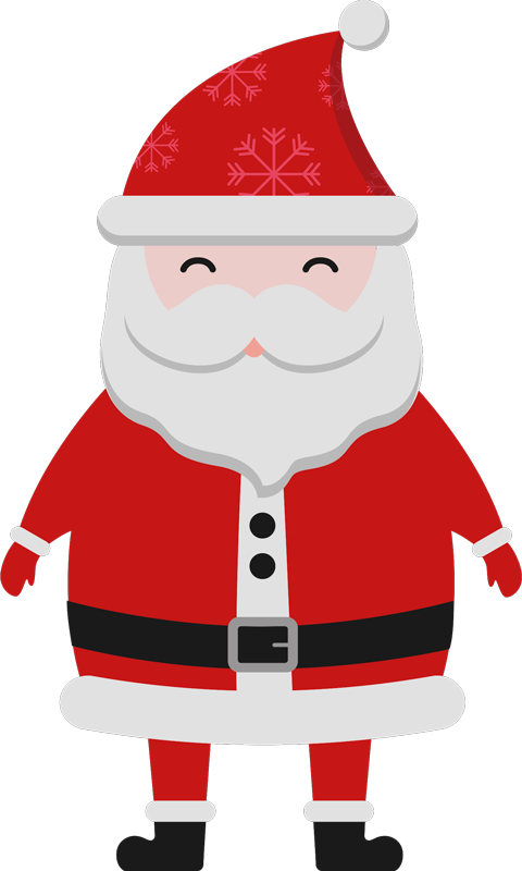Christmas vinyl rug santa claus for kids - TenStickers