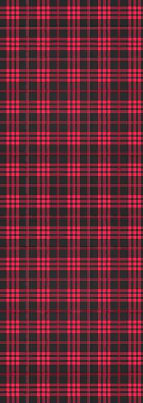 Christmas vinyl rug christmas tartan pattern rug - TenStickers