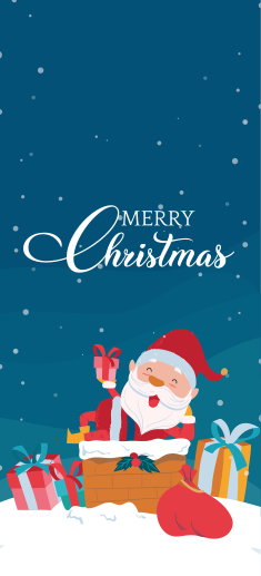 Christmas vinyl rug we have a merry christmas - TenStickers