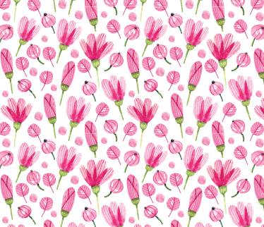 Pink aquarelle flowers floral vinyl rug - TenStickers