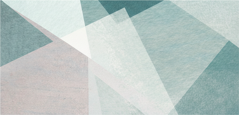 Geometric vinyl rug in teal pastel overlays - TenStickers