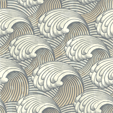 Dining room vinyl rug vintage waves design - TenStickers