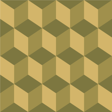 Dining room vinyl rug with beige 3d cubes - TenStickers