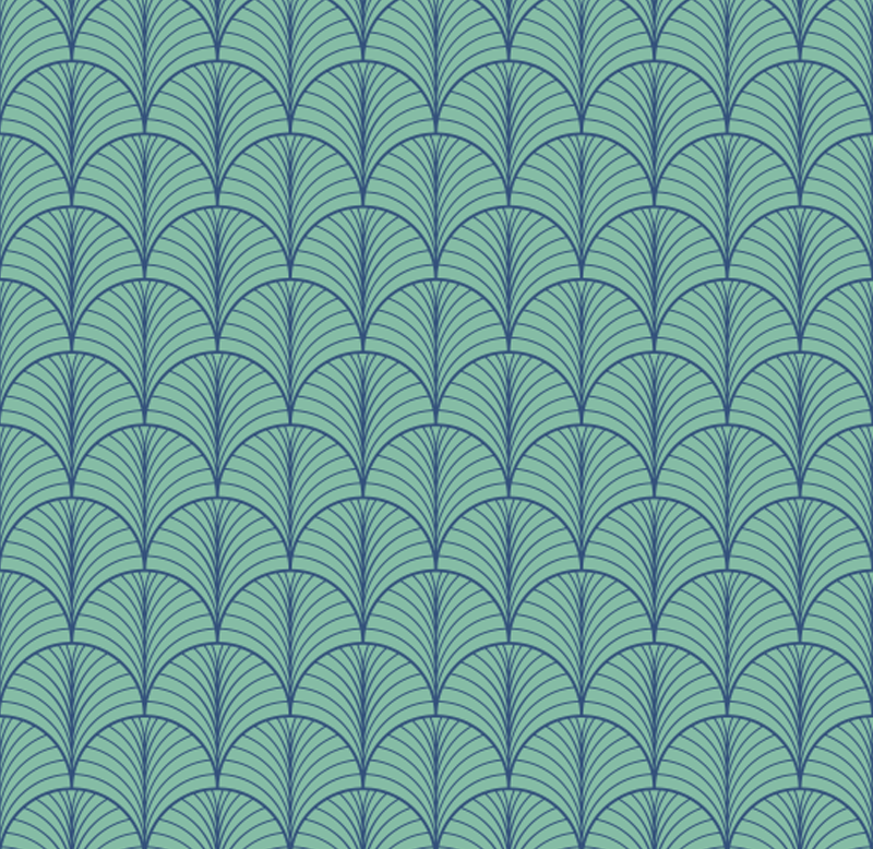 Dining room vinyl rug in blue green - TenStickers