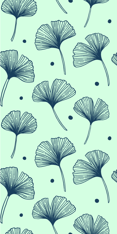 Kitchen vinyl rug in floral blue design - TenStickers