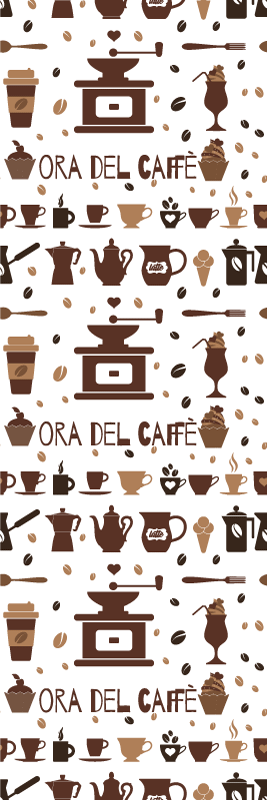 Kitchen vinyl rug coffee break - TenStickers