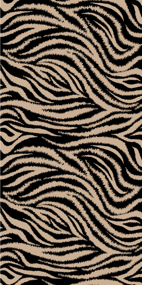 Animal print vinyl rug with zebra striped design - TenStickers