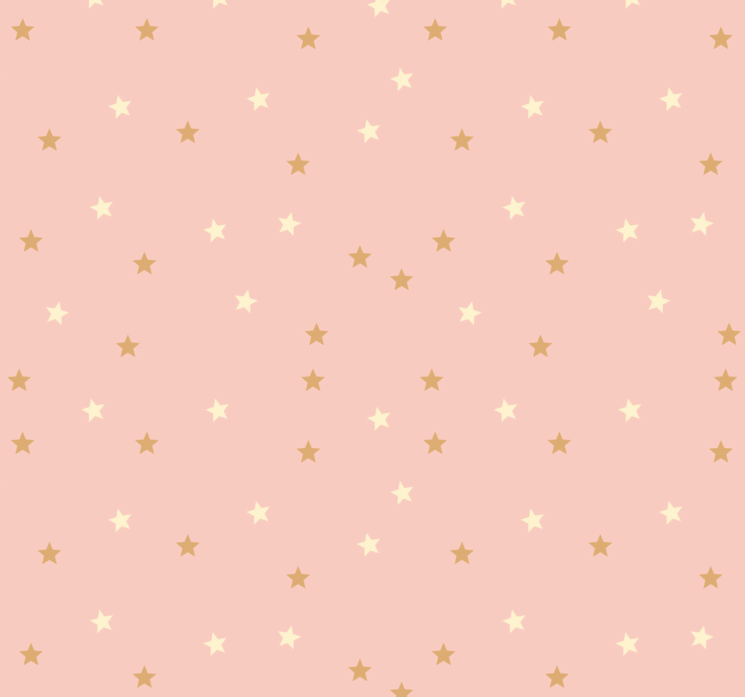 Star vinyl rug tiny golden stars on pink - TenStickers