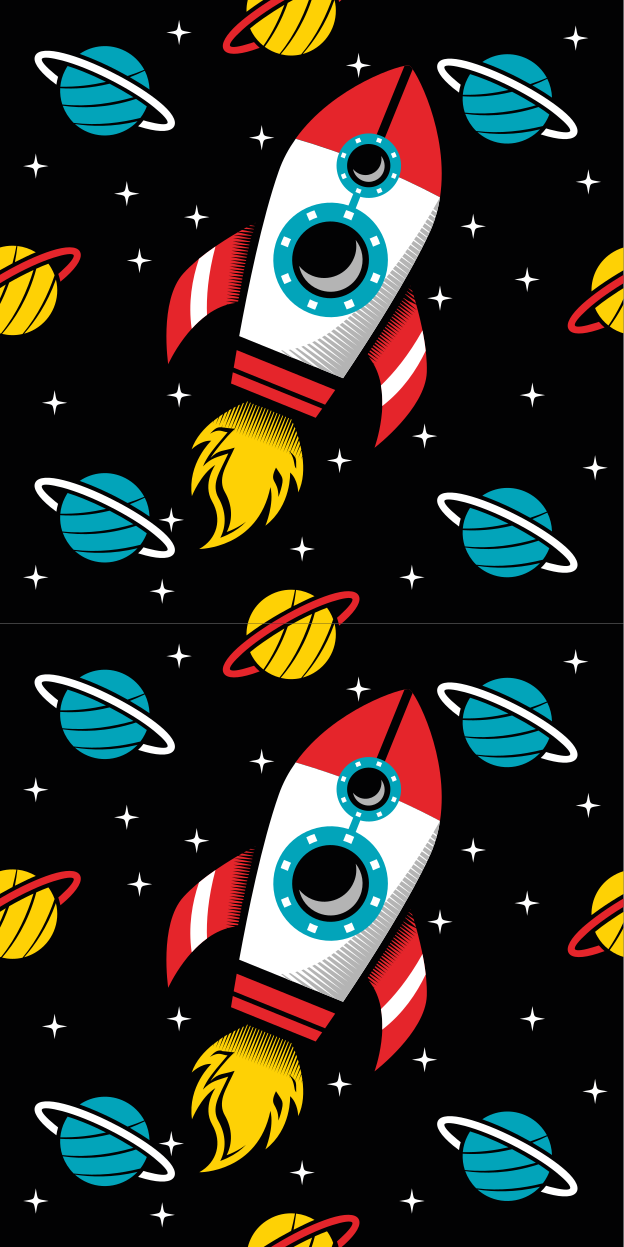 Star vinyl rug journey to infinity and beyond - TenStickers