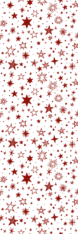 Red watercolour star star vinyl rug - TenStickers