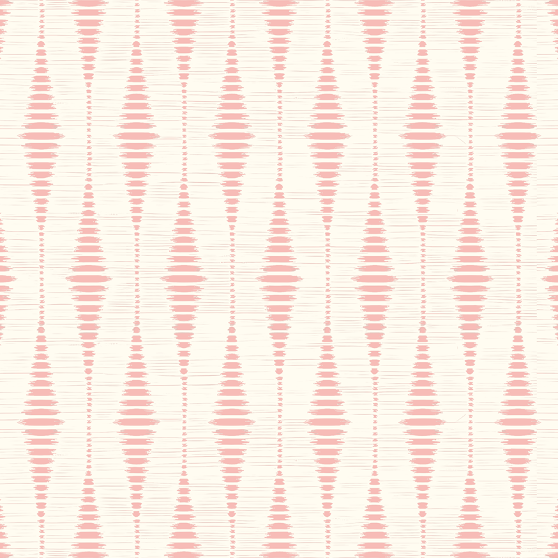 Pastel pink rabaul ikat geometric vinyl rug - TenStickers