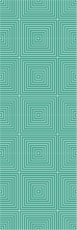 Geometric vinyl rug green squares design - TenStickers