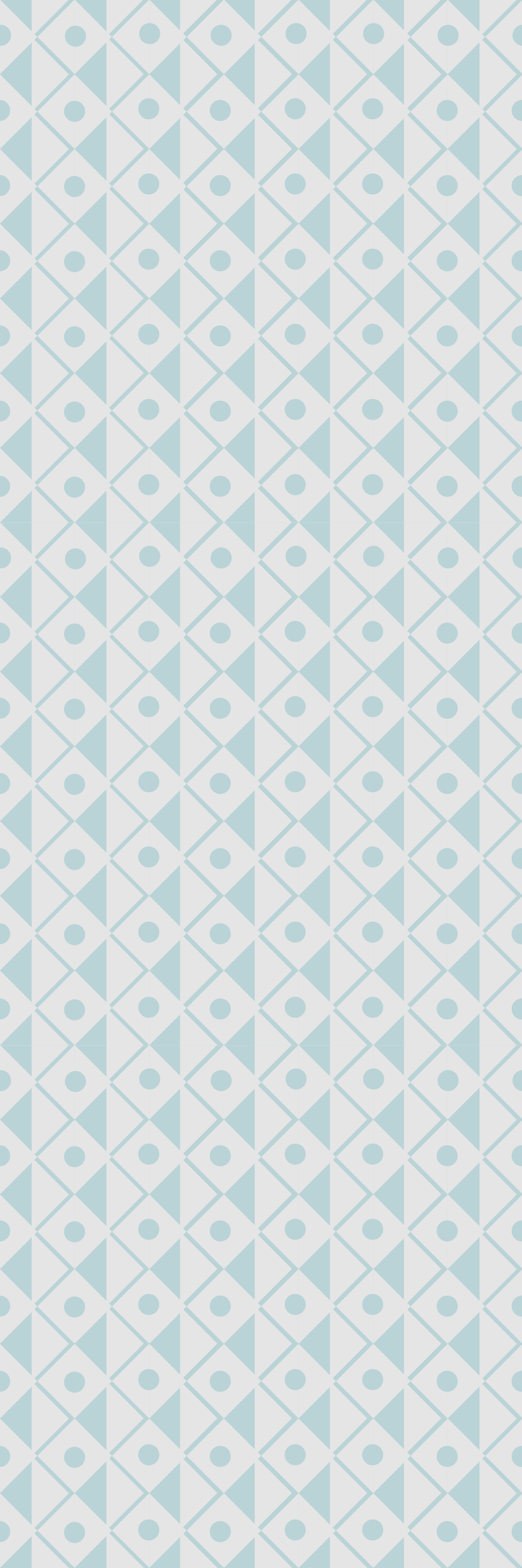 Geometric vinyl rug with blue and white diamonds design - TenStickers