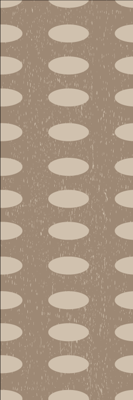 Geometric vinyl rug in brown circle pattern - TenStickers