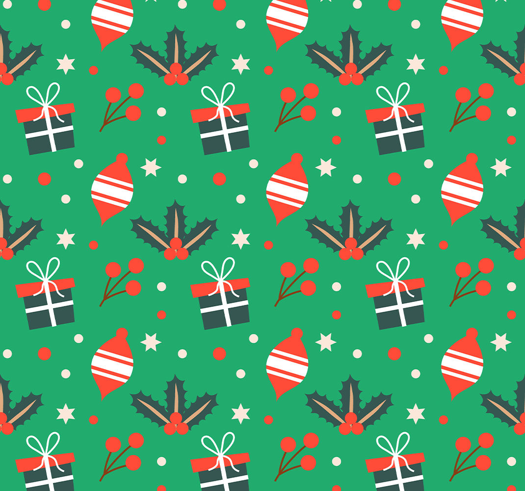 Christmas vinyl rug christmast candy pattern green - TenStickers