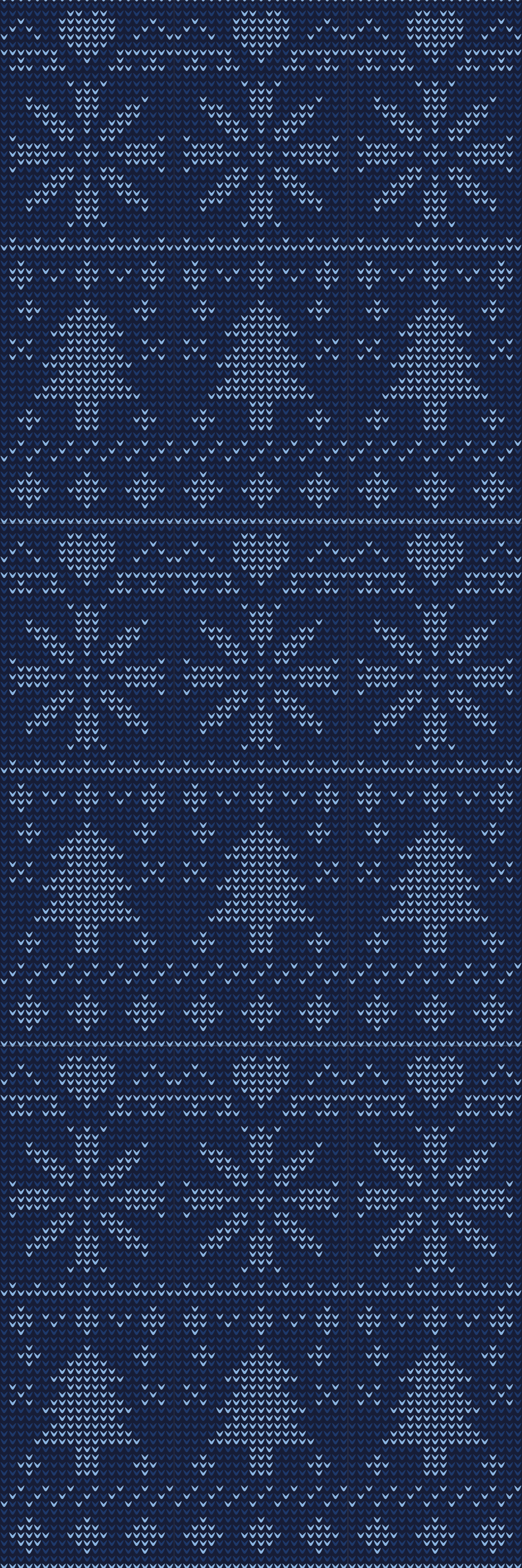 Christmas vinyl rug in navy blue knitted design - TenStickers