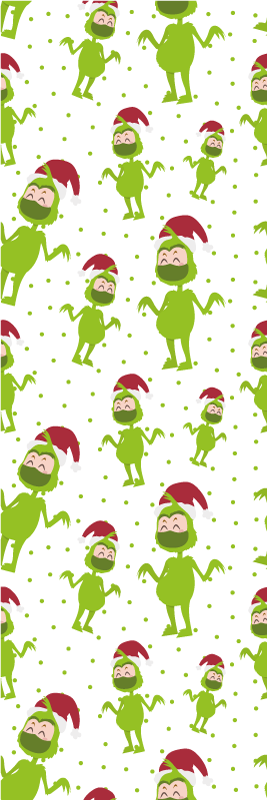 Christmas vinyl rug merry christmas with mask face - TenStickers
