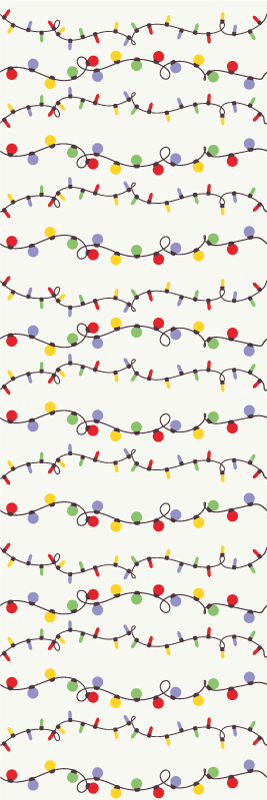 Christmas vinyl rug with colorful christmas lights - TenStickers