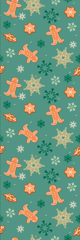 Christmas vinyl rug with gingerbread design - TenStickers