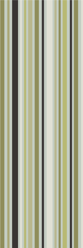 Bedroom vinyl rug in shades of green geometric lines - TenStickers