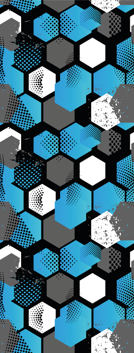 Bedroom vinyl rug abstract gradient football design - TenStickers