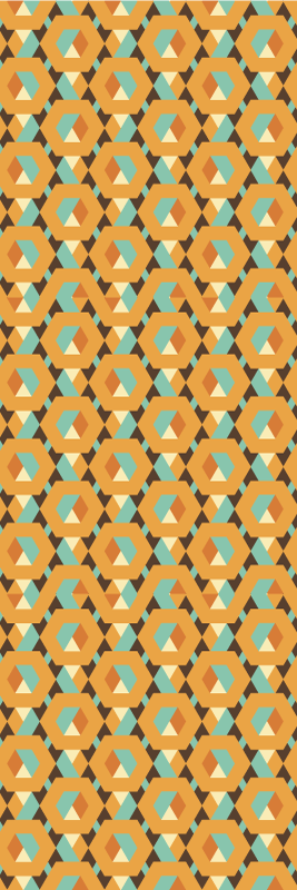 Bedroom vinyl rug with geometric serene shapes - TenStickers