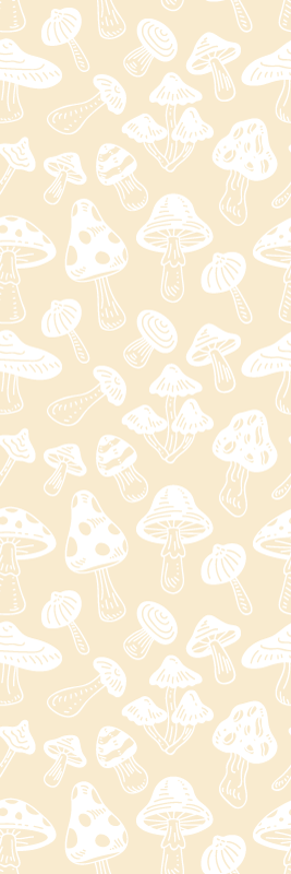 Beige mushrooms bedroom vinyl rug - TenStickers