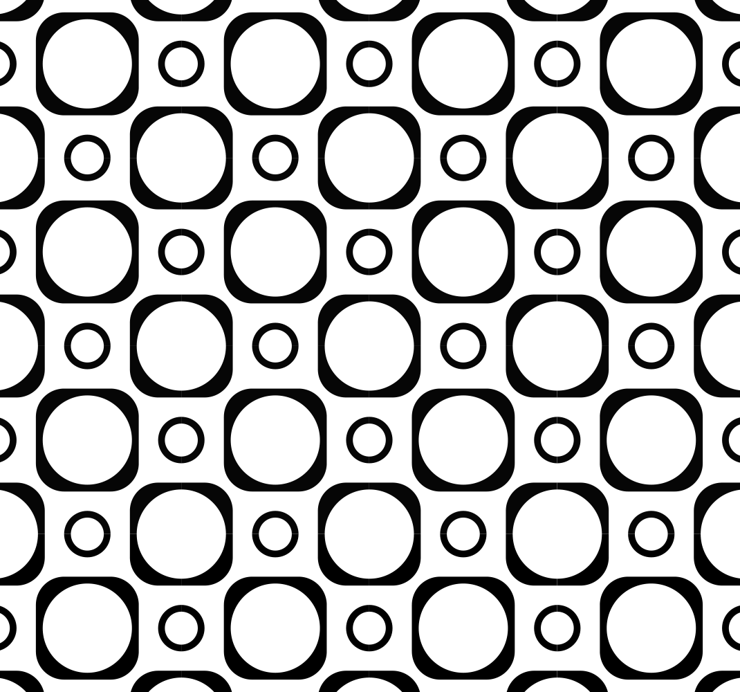Bedroom vinyl rug in black and white tiles - TenStickers