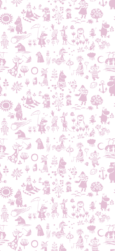 Pink moomi bedroom vinyl rug - TenStickers