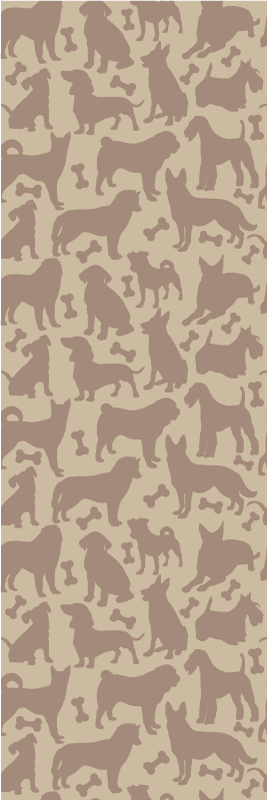 Bedroom vinyl rug with stunning seamless dog design - TenStickers