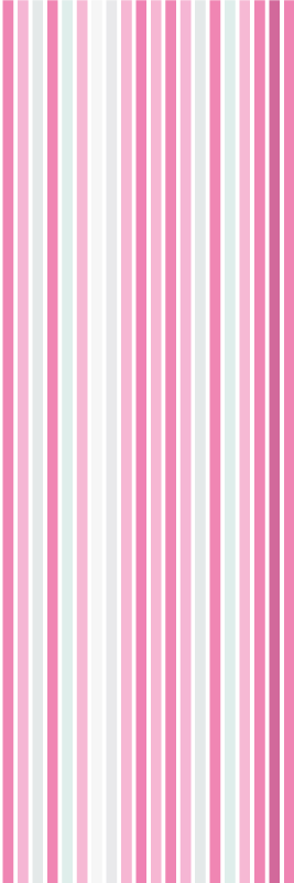 Bedroom vinyl rug with vertical pink and white stripes - TenStickers