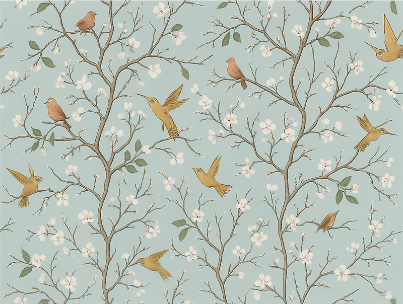 Elegant spring bedroom vinyl rug - TenStickers