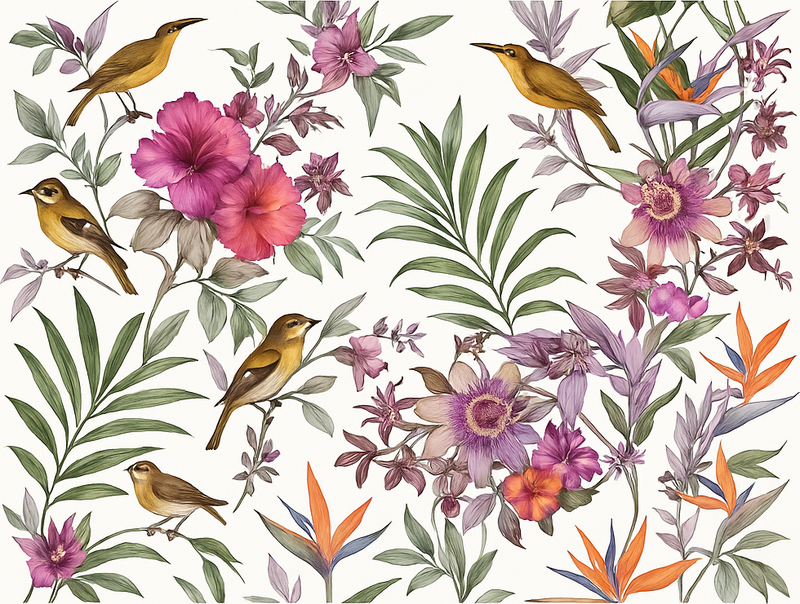 Colorful forest bedroom vinyl rug - TenStickers