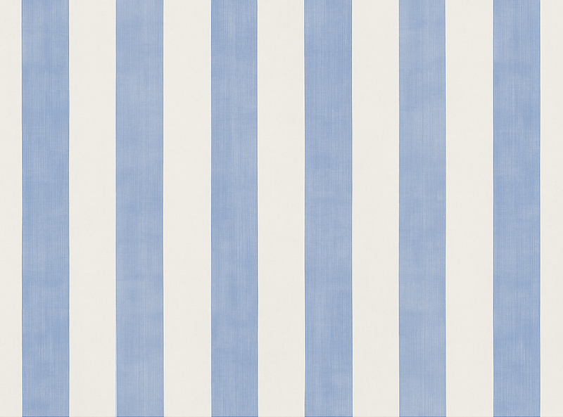 Bedroom vinyl rug blue and white stripes - TenStickers