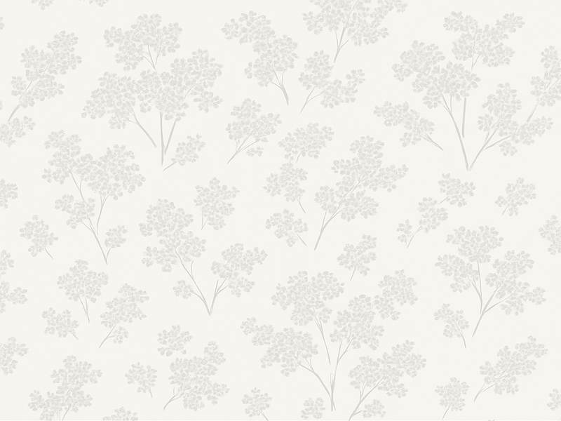 Bedroom vinyl rug simple white flowers - TenStickers