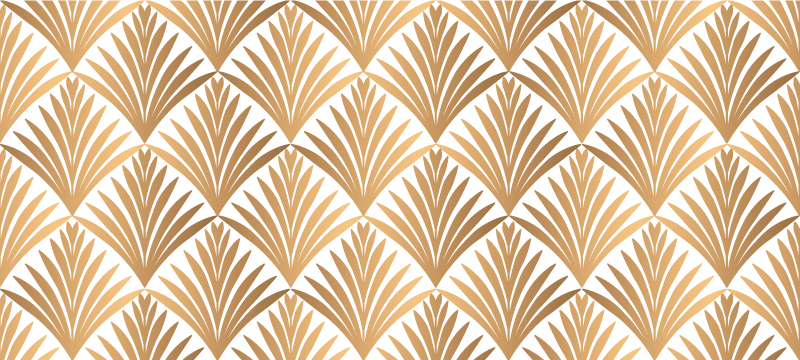 Geometric vinyl rug geometric leaf - TenStickers