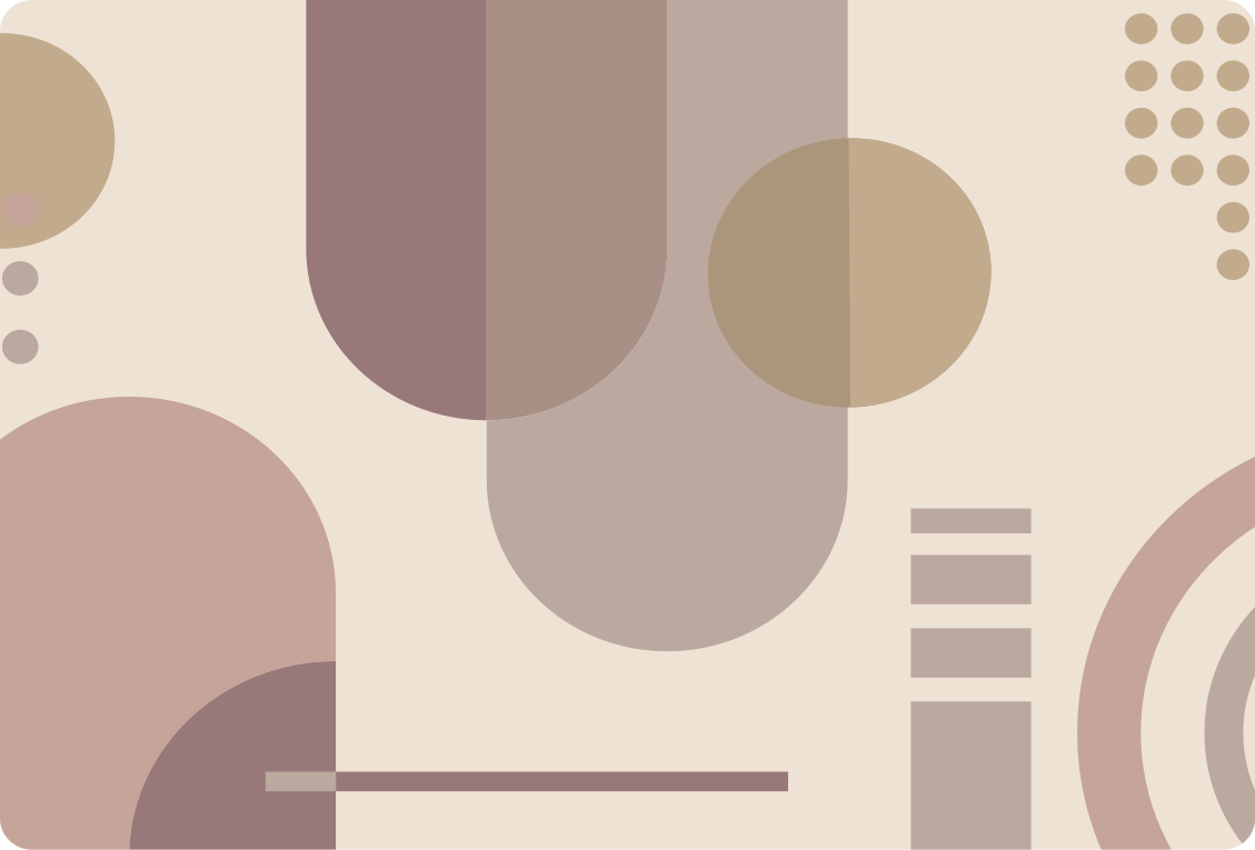 Geometric vinyl rug in brown modern art design - TenStickers