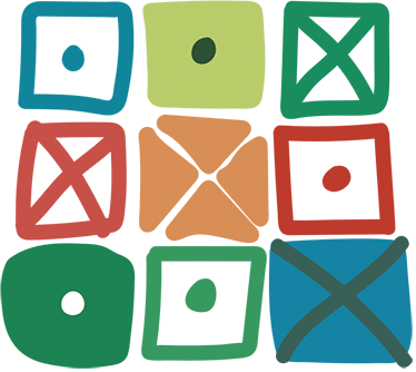 Geometric vinyl rug with various square patterns - TenStickers