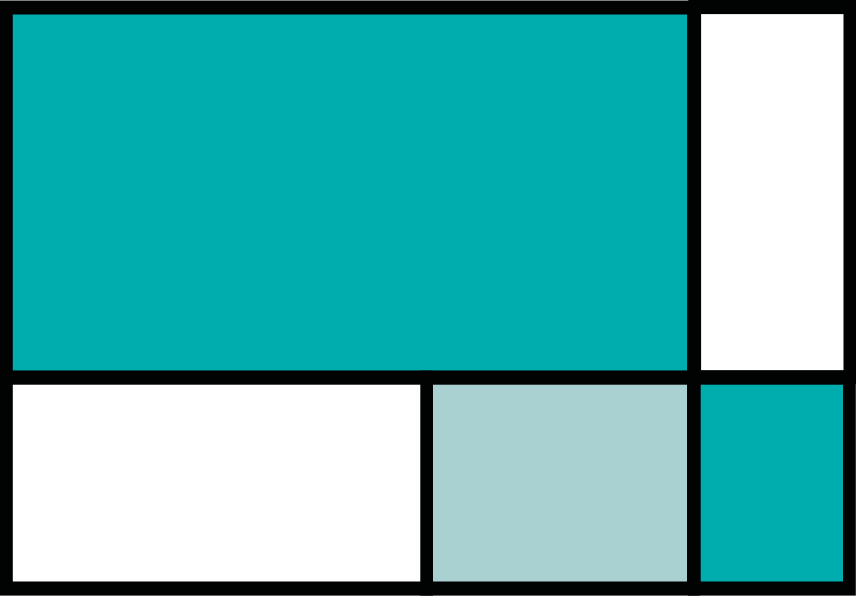 Green square color blocks geometric vinyl rug - TenStickers