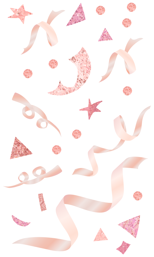 Geometric vinyl rug in light pink confetti - TenStickers