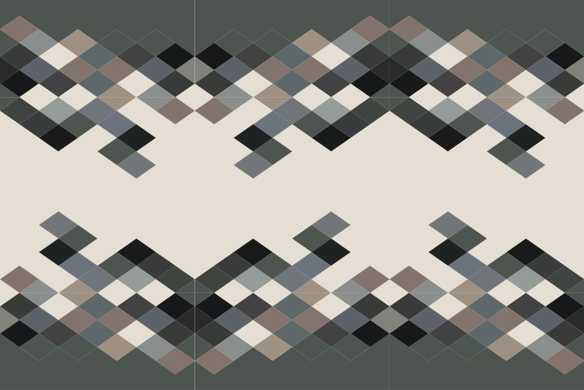 Geometric vinyl rug in color block shades - TenStickers