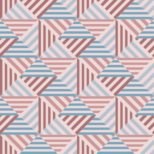 Geometric vinyl rug with abstract triangles design - TenStickers