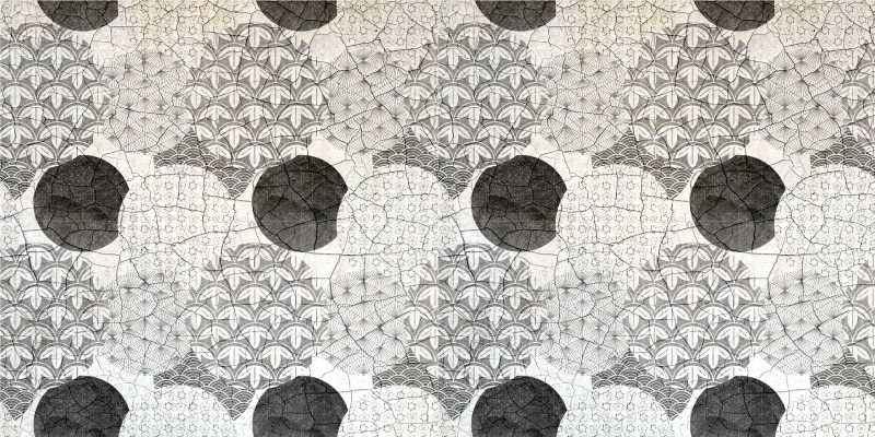 Geometric vinyl rug with oriental geometric design - TenStickers