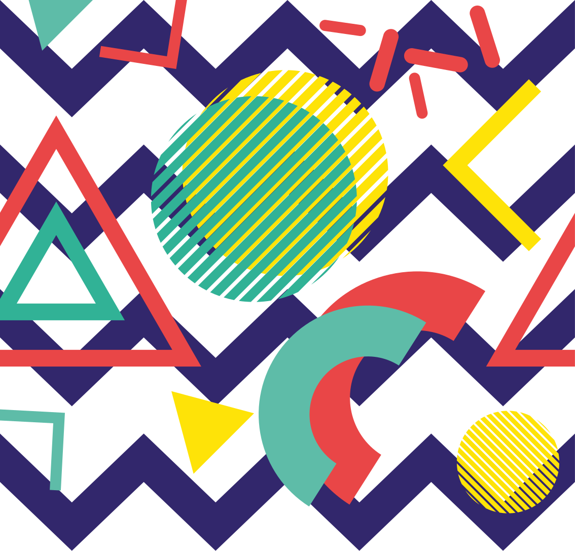 Geometric vinyl rug with vibrant design - TenStickers