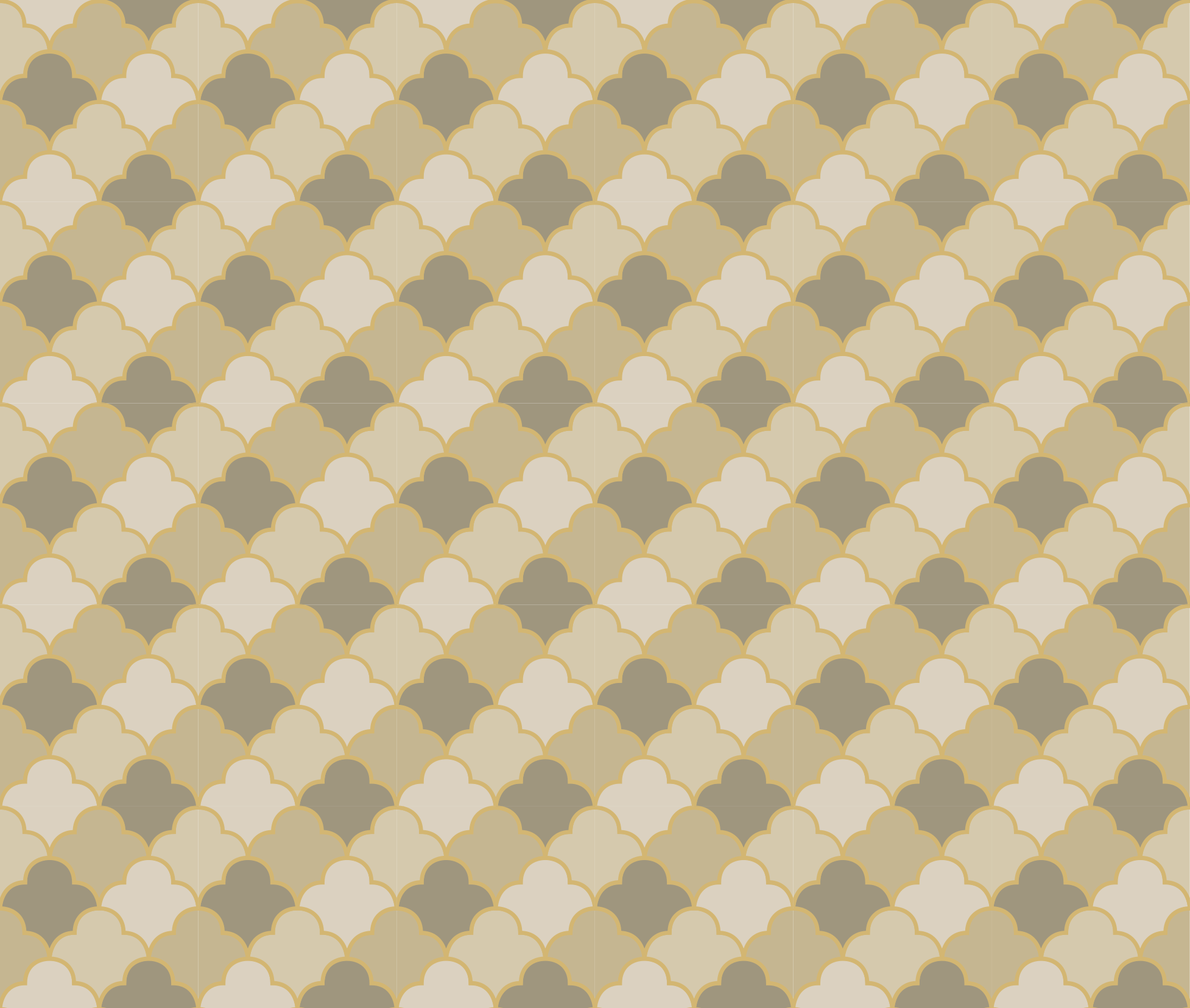 Geometric vinyl rug in beige art deco design - TenStickers