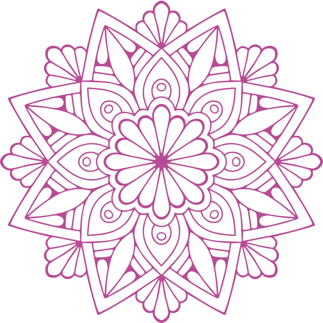 Geometric vinyl rug with intricate botanical design - TenStickers