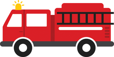 Kids vinyl rug firefighter truck design - TenStickers