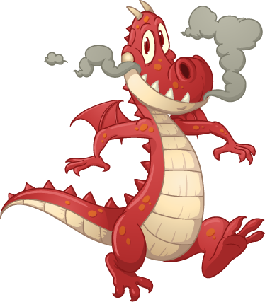 Kids vinyl rug red dragon - TenStickers