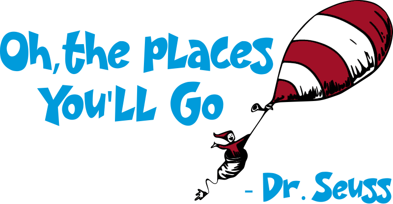 Kids vinyl rug oh the places you'll go dr seuss - TenStickers