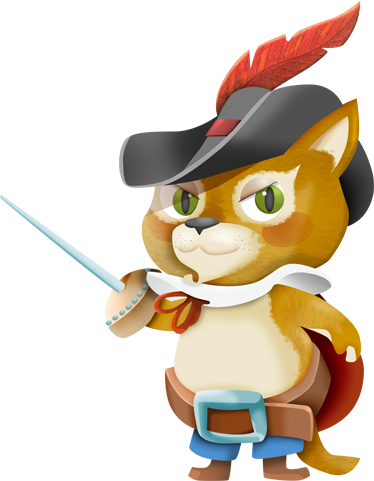 Kids vinyl rug puss in boots design - TenStickers